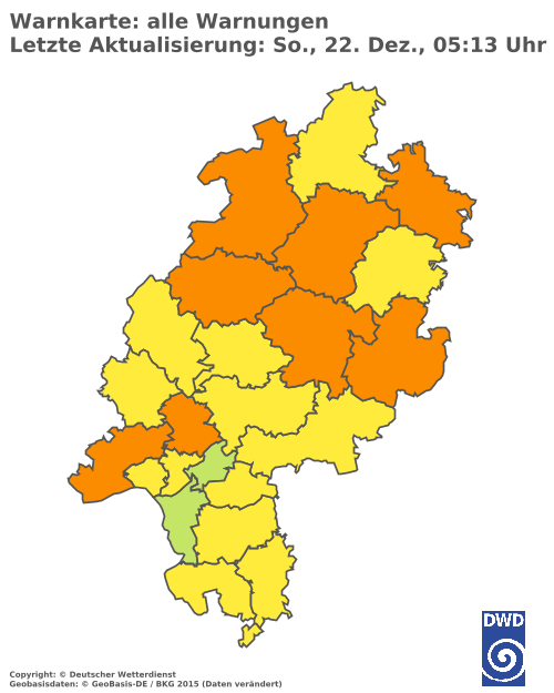 Aktuelle Wetterwarnungen für  Lahn-Dill-Kreis