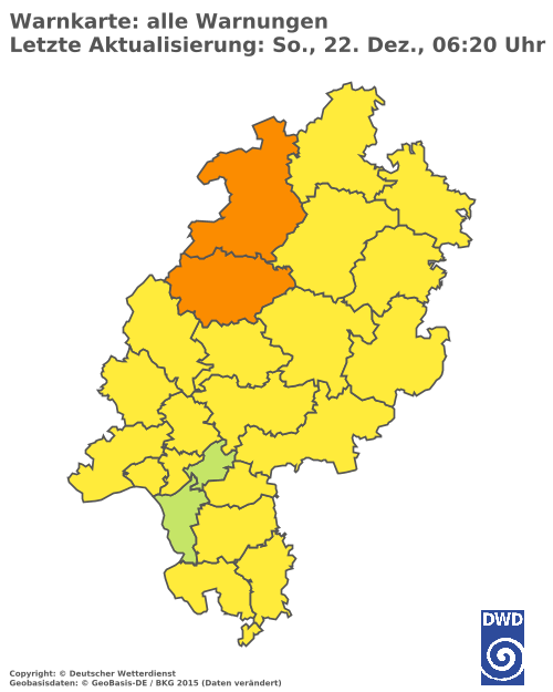 Aktuelle Wetterwarnungen für  Lahn-Dill-Kreis