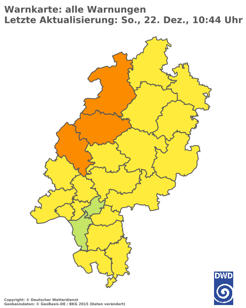 Aktuelle Wetterwarnungen für  Lahn-Dill-Kreis