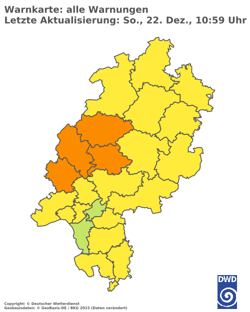 Aktuelle Wetterwarnungen für  Lahn-Dill-Kreis