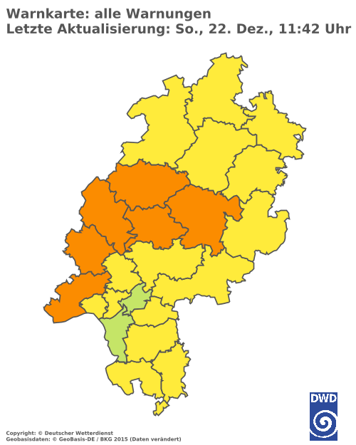 Aktuelle Wetterwarnungen für  Lahn-Dill-Kreis